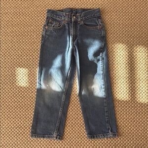 Levi's Girls Vintage Blue Distressed Straight-Leg Jeans 6R